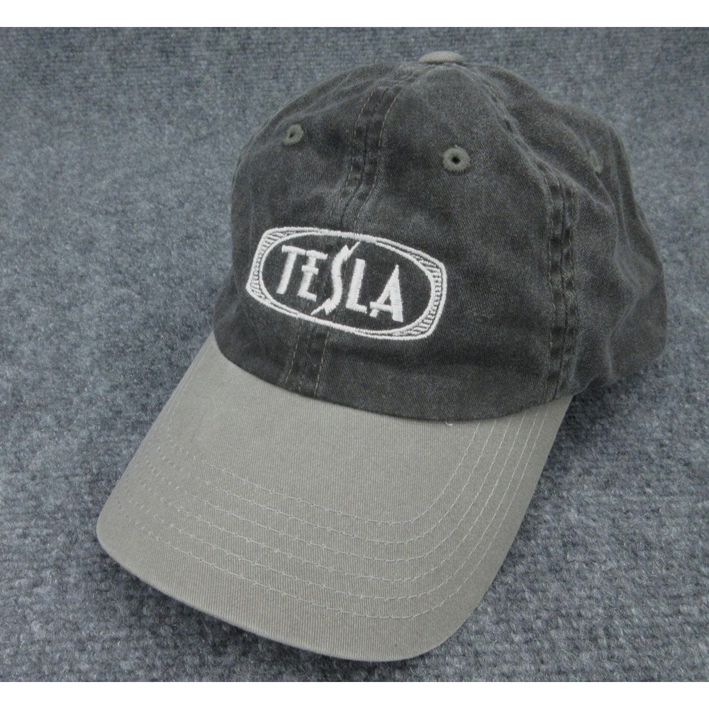 Port Authority Mens Baseball Cap Adjustable Grey Tesla Embroidered OSFM